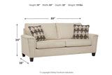 Abinger Natural Queen Sofa Sleeper and Loveseat -  Ashley - Luna Furniture