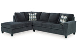 Abinger Smoke 2-Piece Sleeper Sectional with Chaise -  Ashley - Luna Furniture