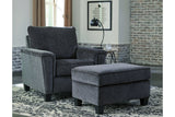 Abinger Smoke Chair and Ottoman -  Ashley - Luna Furniture