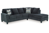 Abinger Smoke 2-Piece Sleeper Sectional with Chaise -  Ashley - Luna Furniture