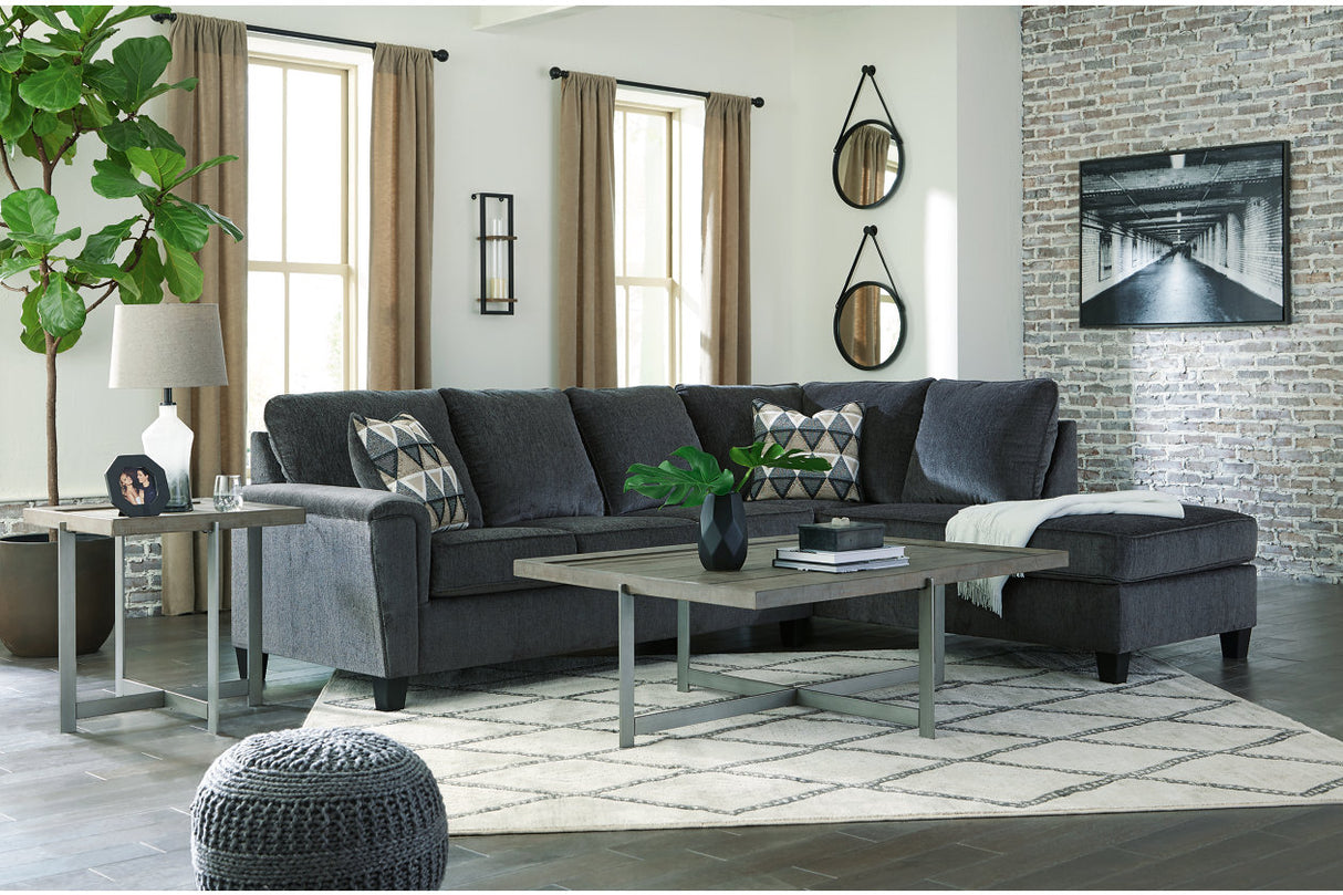 Abinger Smoke 2-Piece Sectional with Chaise -  Ashley - Luna Furniture