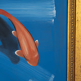 83x28,s/3 Hand Painted Fish In Sea, Blue/orange from Sagebrook Home - Luna Furniture