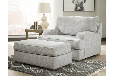 Mercado Pewter Sofa, Loveseat, Chair and Ottoman -  Ashley - Luna Furniture