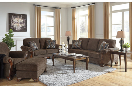 Miltonwood Teak Sofa, Loveseat, Chair and Ottoman -  Ashley - Luna Furniture