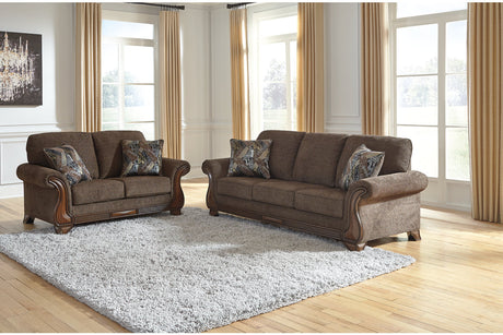 Miltonwood Teak Sofa and Loveseat -  Ashley - Luna Furniture