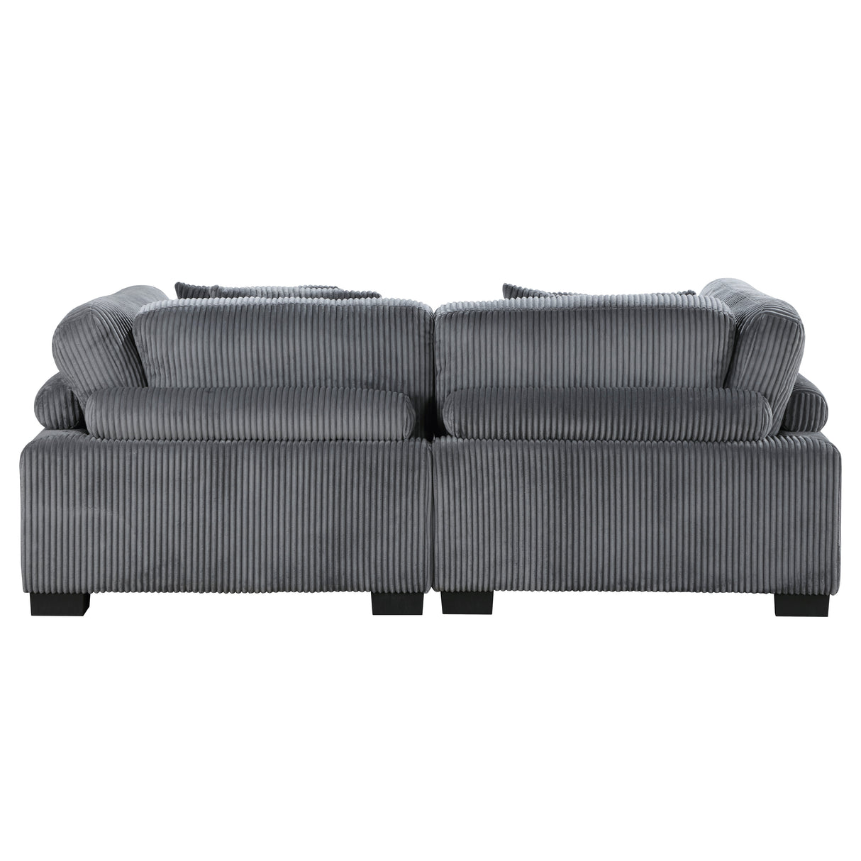 Traverse Gray Corduroy 2-Piece Loveseat -  Homelegance - Luna Furniture