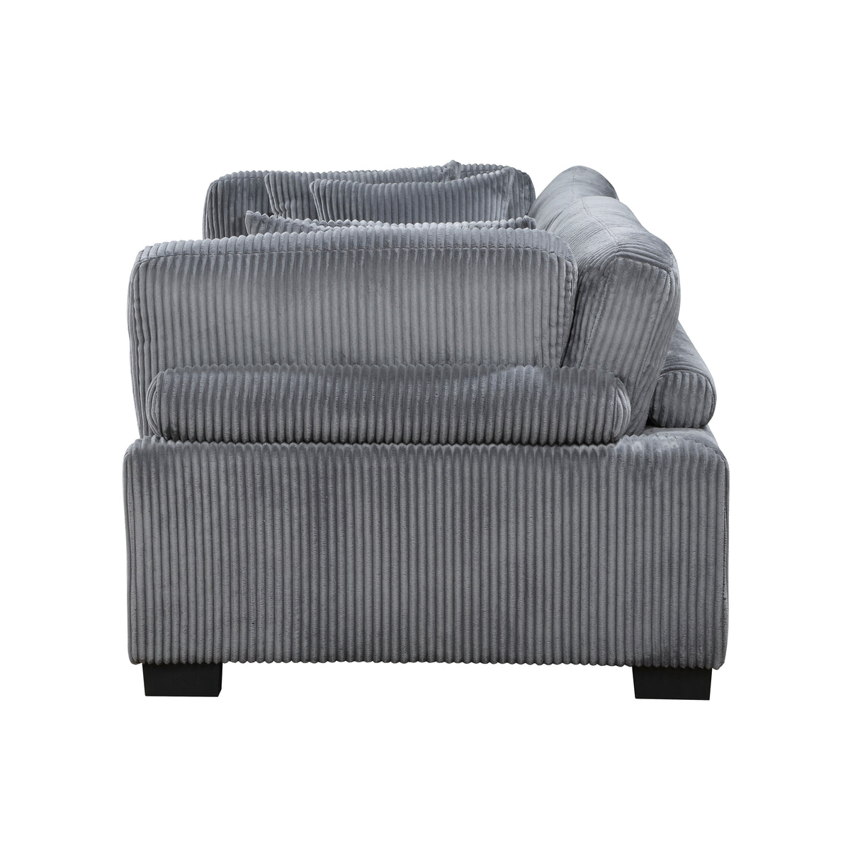 Traverse Gray Corduroy 2-Piece Loveseat -  Homelegance - Luna Furniture