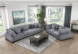 Traverse Gray Corduroy 2-Piece Loveseat -  Homelegance - Luna Furniture