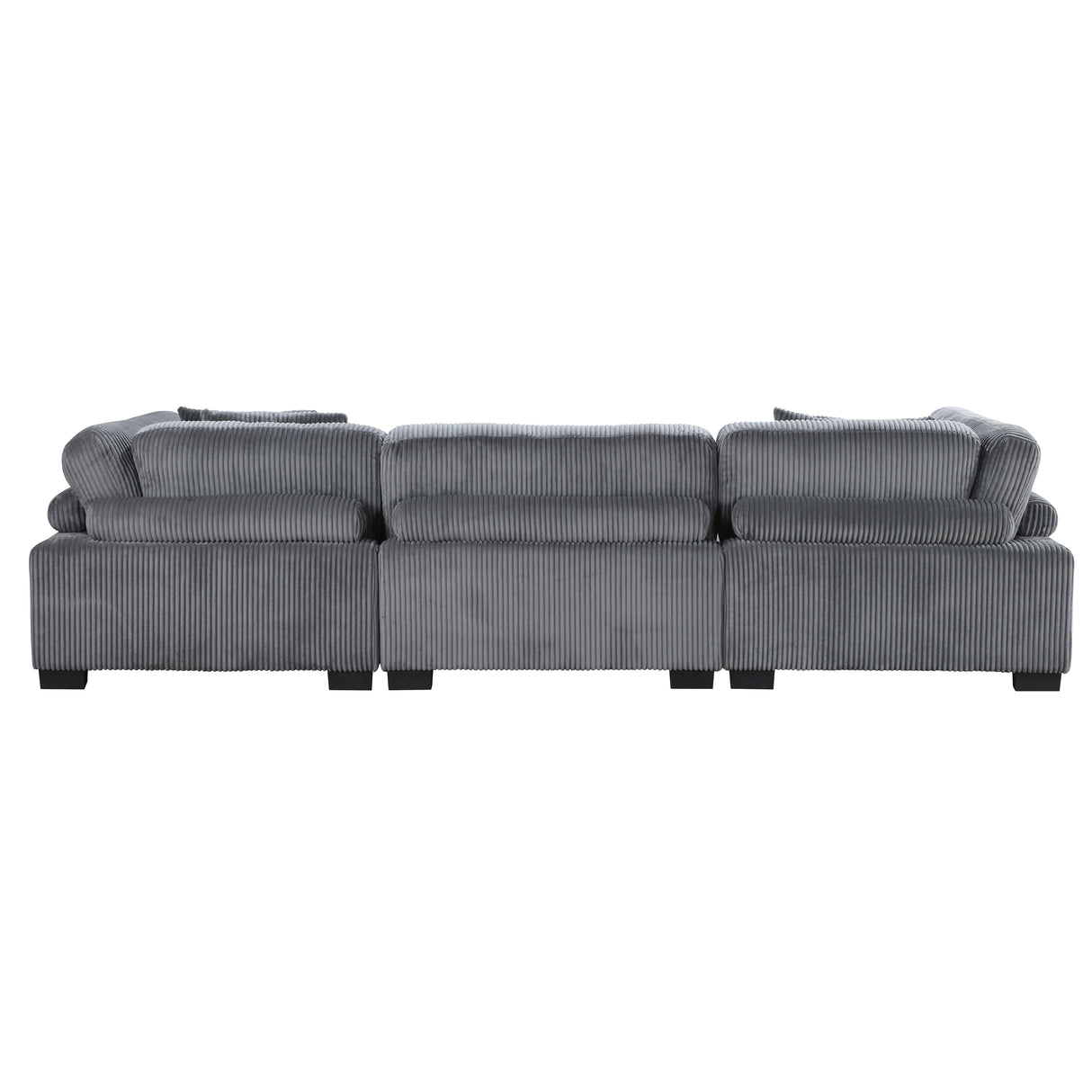 Traverse Gray Corduroy 3-Piece Sofa -  Homelegance - Luna Furniture