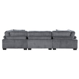 Traverse Gray Corduroy 3-Piece Sofa -  Homelegance - Luna Furniture