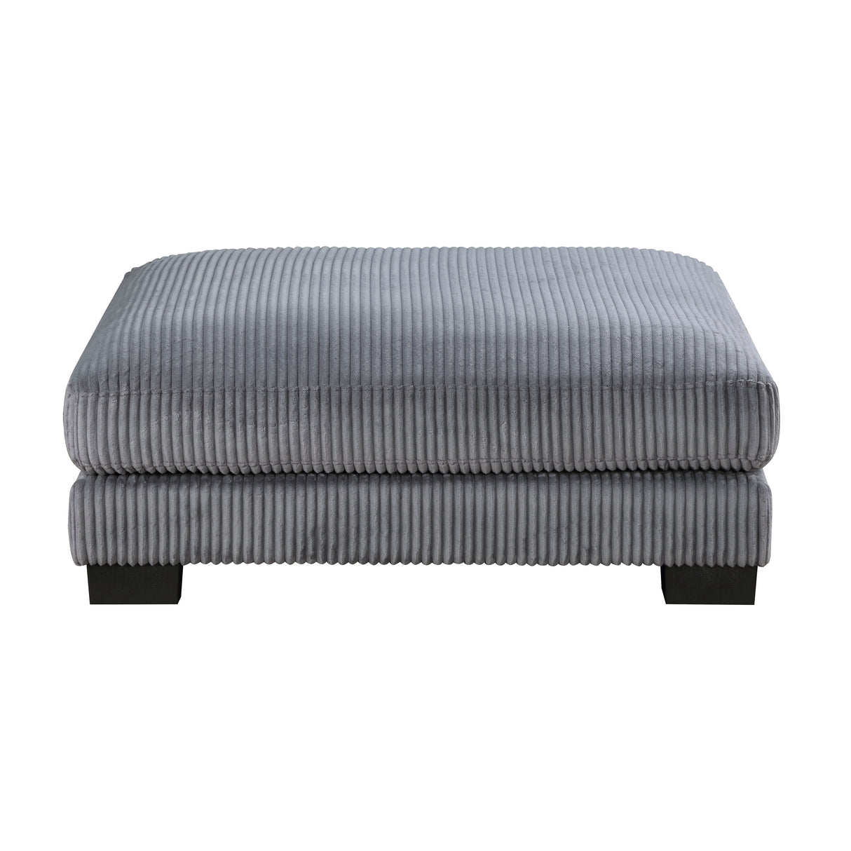 Traverse Gray Corduroy Ottoman -  Homelegance - Luna Furniture