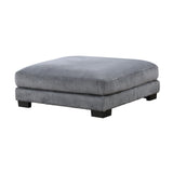 Traverse Gray Corduroy Ottoman -  Homelegance - Luna Furniture