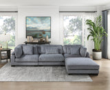 Traverse Gray Corduroy 4-Piece Modular Sectional with Ottoman -  Homelegance - Luna Furniture