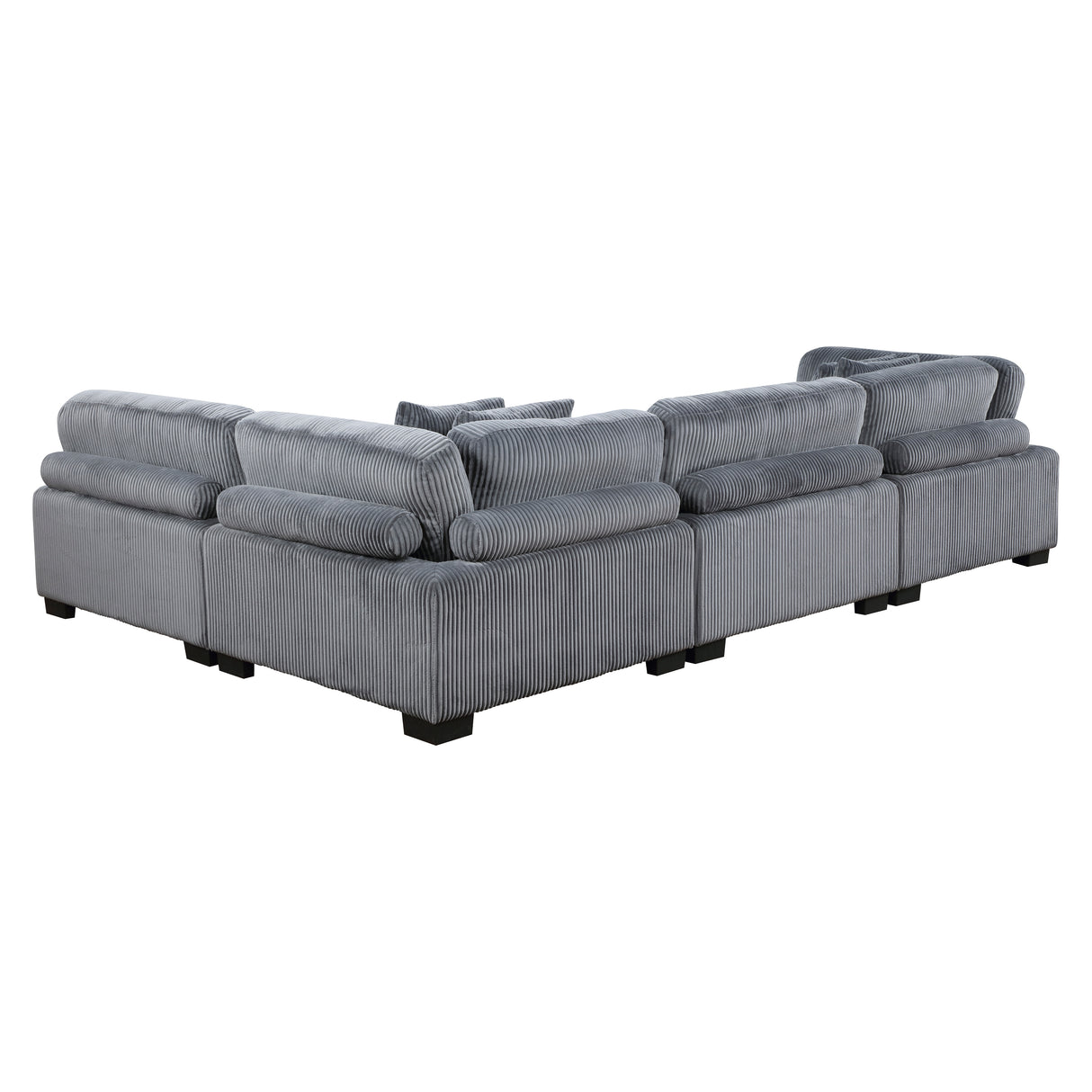 Traverse Gray Corduroy 4-Piece Modular Sectional -  Homelegance - Luna Furniture