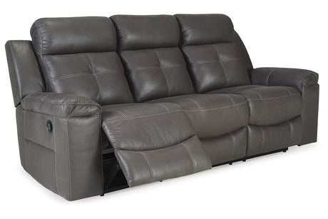 Jesolo Dark Gray Reclining Sofa and Recliner -  Ashley - Luna Furniture