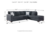 Altari Slate 2-Piece Sectional with Chaise -  Ashley - Luna Furniture