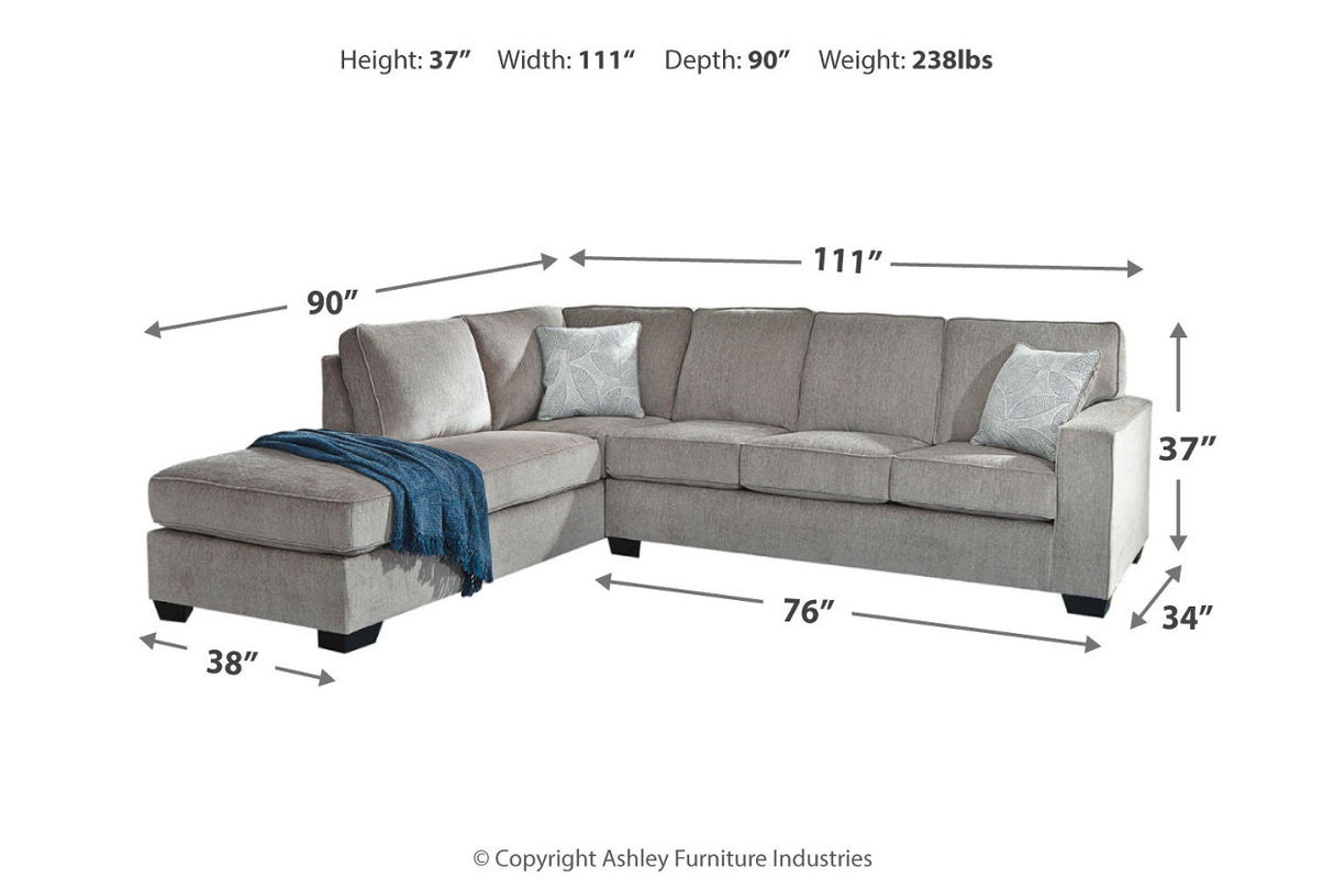 Altari Alloy 2-Piece Sectional with Chaise -  Ashley - Luna Furniture