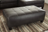 Nokomis Charcoal 2-Piece Sectional with Chaise and Oversized Accent Ottoman -  Ashley - Luna Furniture