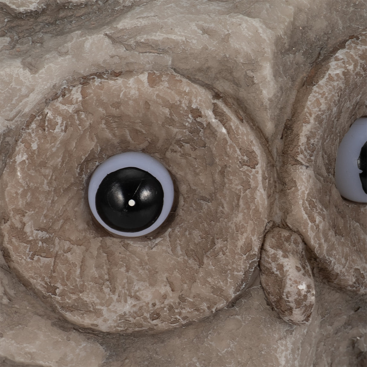 9" Faux Rock Owl With Solar Eyes, Grey from Sagebrook Home - Luna Furniture