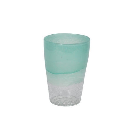 9" Fluted Glass Vase, Aqua Haze from Sagebrook Home - Luna Furniture