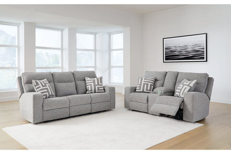 Biscoe Pewter Power Reclining Living Room Set -  Ashley - Luna Furniture