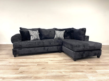 Claire Black Sectional from Happy Homes - Luna Furniture