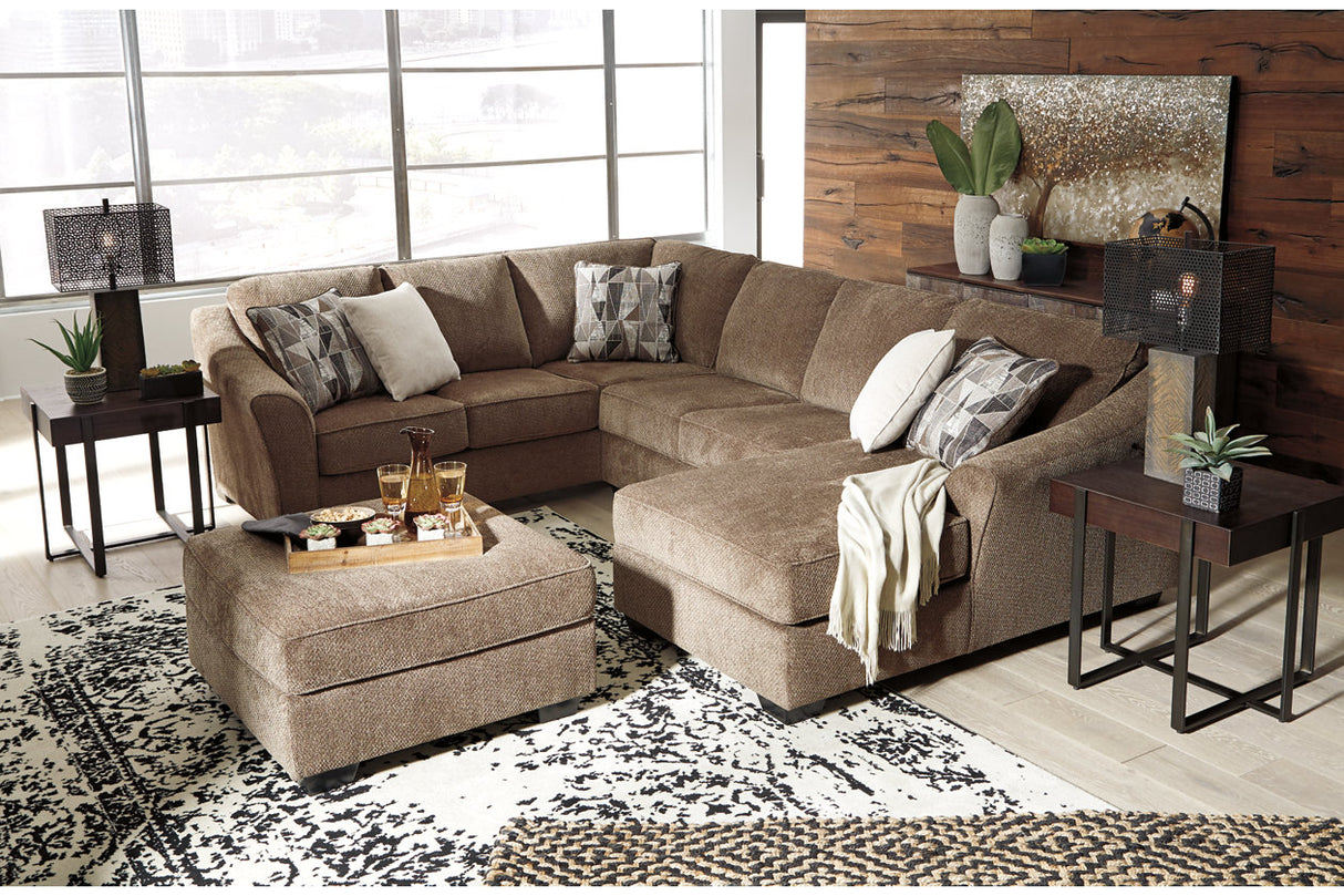 Graftin  3-Piece Sectional and Ottoman -  Ashley - Luna Furniture