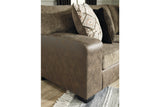 Abalone Chocolate 3-Piece Sectional with Chaise -  Ashley - Luna Furniture