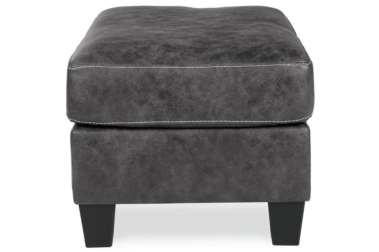 Venaldi Gunmetal Chair and Ottoman -  Ashley - Luna Furniture