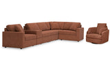 Modmax Spice 6-Piece Sectional and Swivel Glider Recliner -   - Luna Furniture