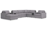 Modmax Granite 8-Piece Sectional with Audio System and Chaise -   - Luna Furniture