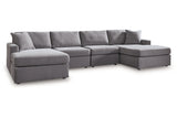 Modmax Granite 4-Piece Sectional with Chaise -  Ashley - Luna Furniture