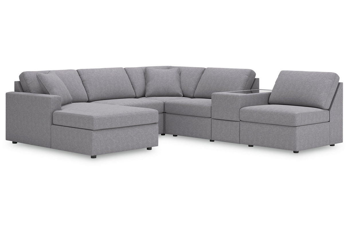 Modmax Granite 6-Piece Sectional with Chaise -   - Luna Furniture