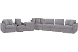 Modmax Granite 6-Piece Sectional and Swivel Glider Recliner -   - Luna Furniture