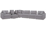 Modmax Granite 5-Piece Sectional and Swivel Glider Recliner -   - Luna Furniture