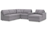 Modmax Granite 6-Piece Sectional with Chaise -   - Luna Furniture