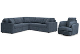 Modmax Ink 5-Piece Sectional and Swivel Glider Recliner -   - Luna Furniture