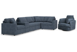 Modmax Ink 6-Piece Sectional and Swivel Glider Recliner -   - Luna Furniture