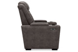 HyllMont Gray Power Reclining Loveseat and Power Recliner -  Ashley - Luna Furniture