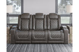 HyllMont Gray Power Reclining Sofa, Loveseat and Recliner -  Ashley - Luna Furniture