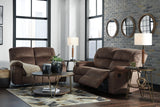 Bolzano Coffee Reclining Sofa and Loveseat -  Ashley - Luna Furniture