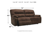 Bolzano Coffee Reclining Sofa and Loveseat -  Ashley - Luna Furniture