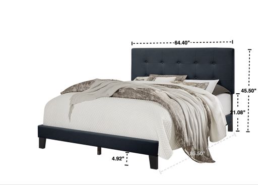 Otto Charcoal Full Platform Bed from Happy Homes - Luna Furniture