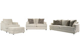 Soletren Stone Sofa, Loveseat, Oversized Chair and Ottoman -  Ashley - Luna Furniture