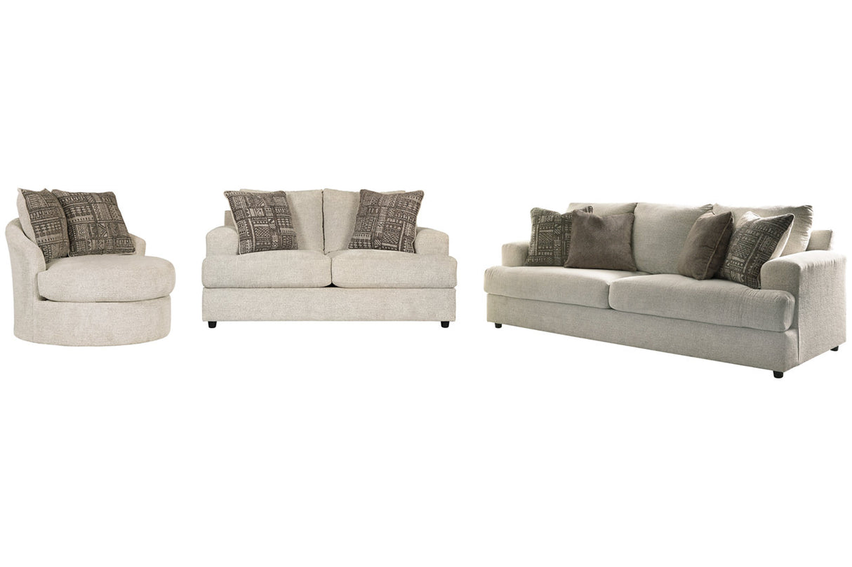 Soletren Stone Sofa, Loveseat and Accent Chair -  Ashley - Luna Furniture