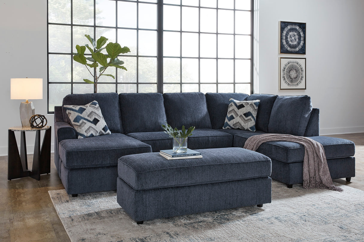 Albar Place Cobalt 2-Piece RAF Chaise Sectional from Ashley - Luna Furniture