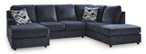 Albar Place Cobalt 2-Piece RAF Chaise Sectional from Ashley - Luna Furniture