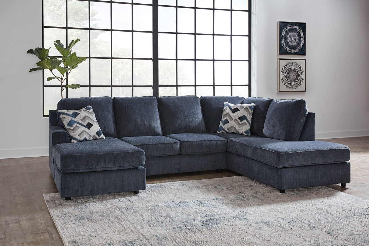 Albar Place Cobalt 2-Piece RAF Chaise Sectional from Ashley - Luna Furniture