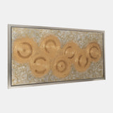 95x47, Hand Painted Golden Foil Rings, Gld/ivory from Sagebrook Home - Luna Furniture