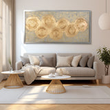 95x47, Hand Painted Golden Foil Rings, Gld/ivory from Sagebrook Home - Luna Furniture